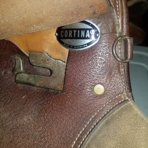 2 Racing horse saddles and a box of tack